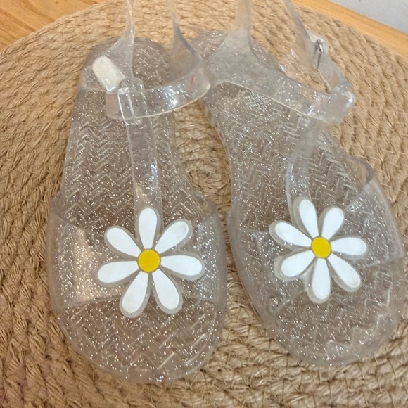 4/$25 • Clear Glitter Jelly Daisy Sandals - Picture 2 of 2